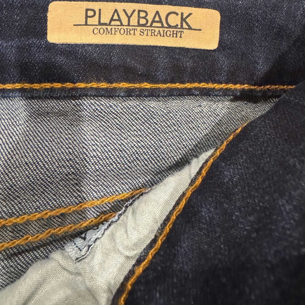 Dear John Blue Straight Jeans with Contrast Stitching